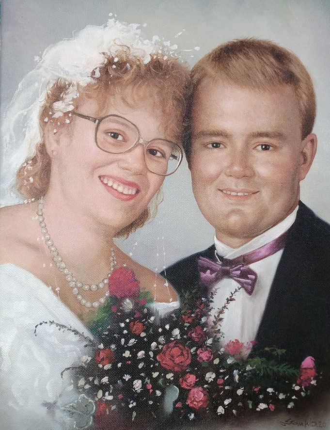 Portrait de mariage d'un couple
