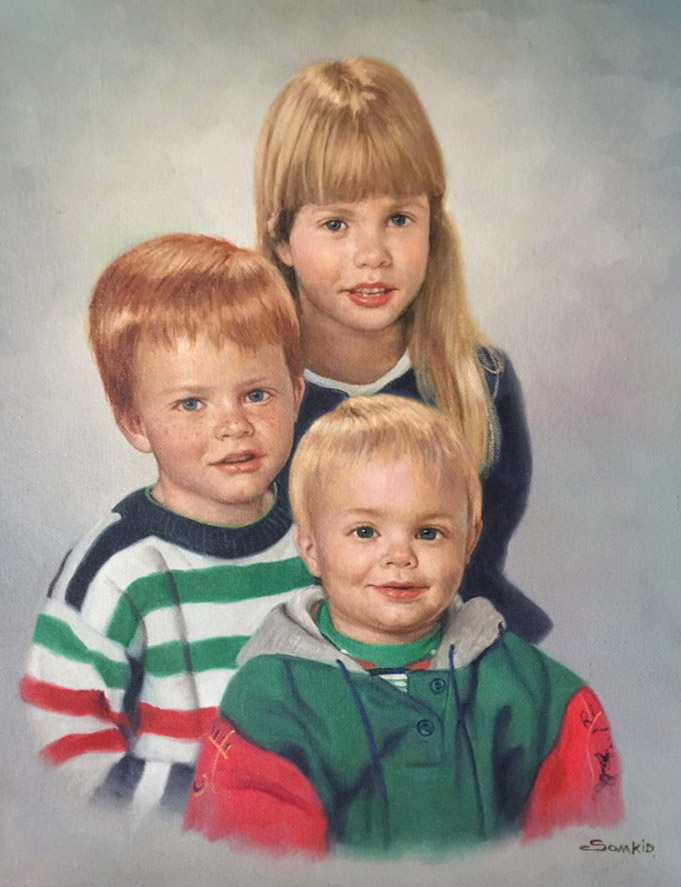 Portrait de trois enfants